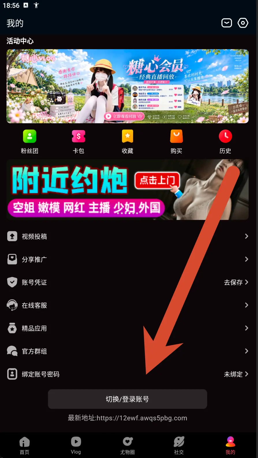 糖心Vlog设置与登录入口界面示例